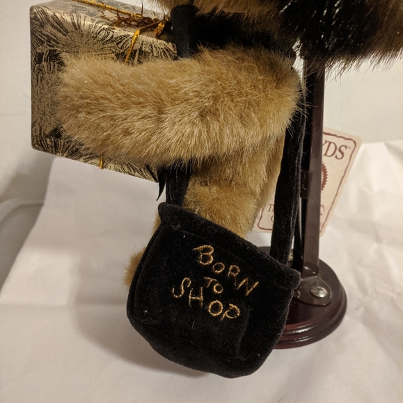 Boyd's Bear Born to Shop Bear with Stand - Picture 2 of 7